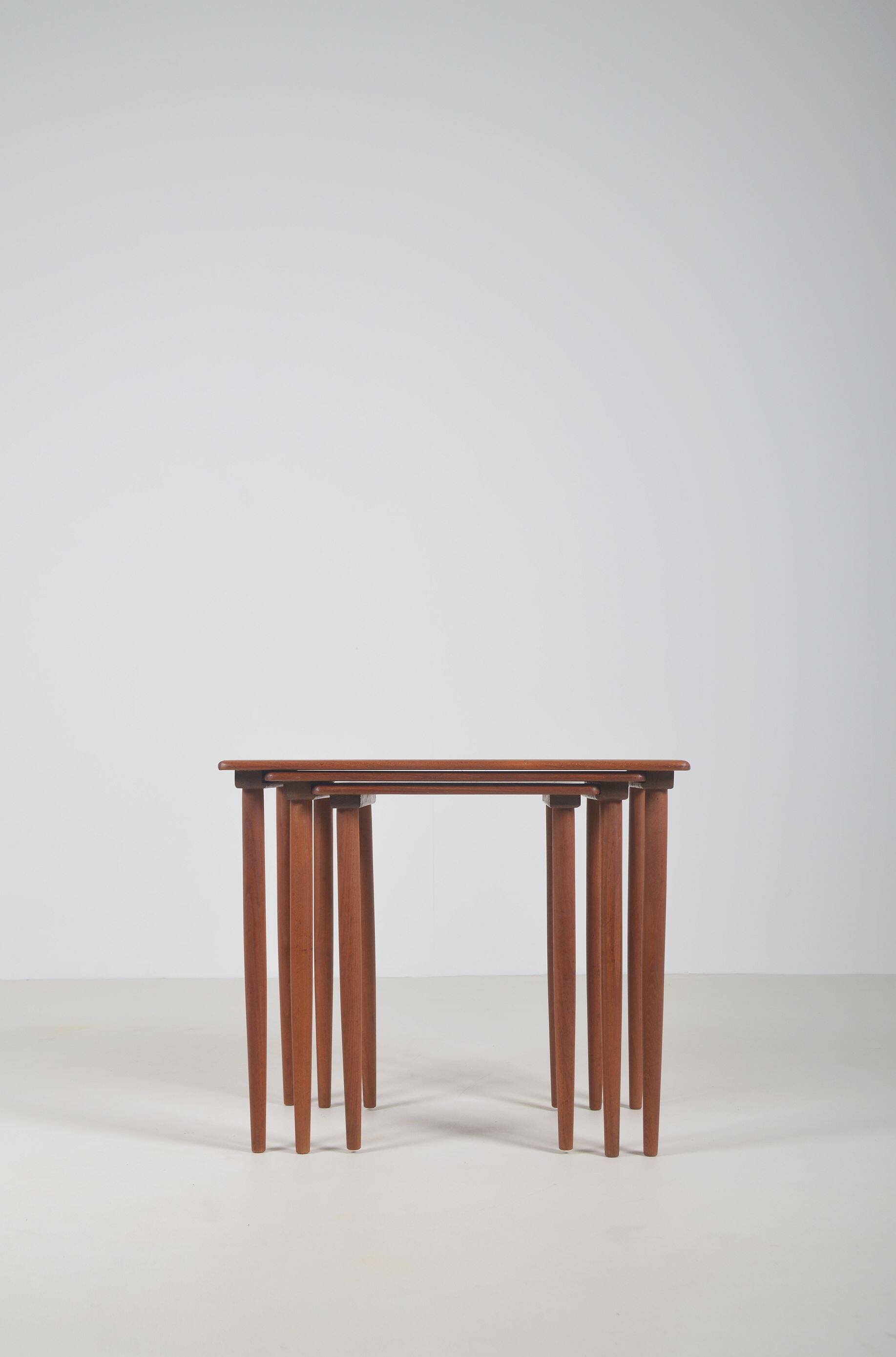 Set of 3 Danish nesting tables in teak, 1960s