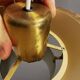 A mid-century Danish hanging lamp in solid brass by Jo Hammerborg for Fog & Mørup.