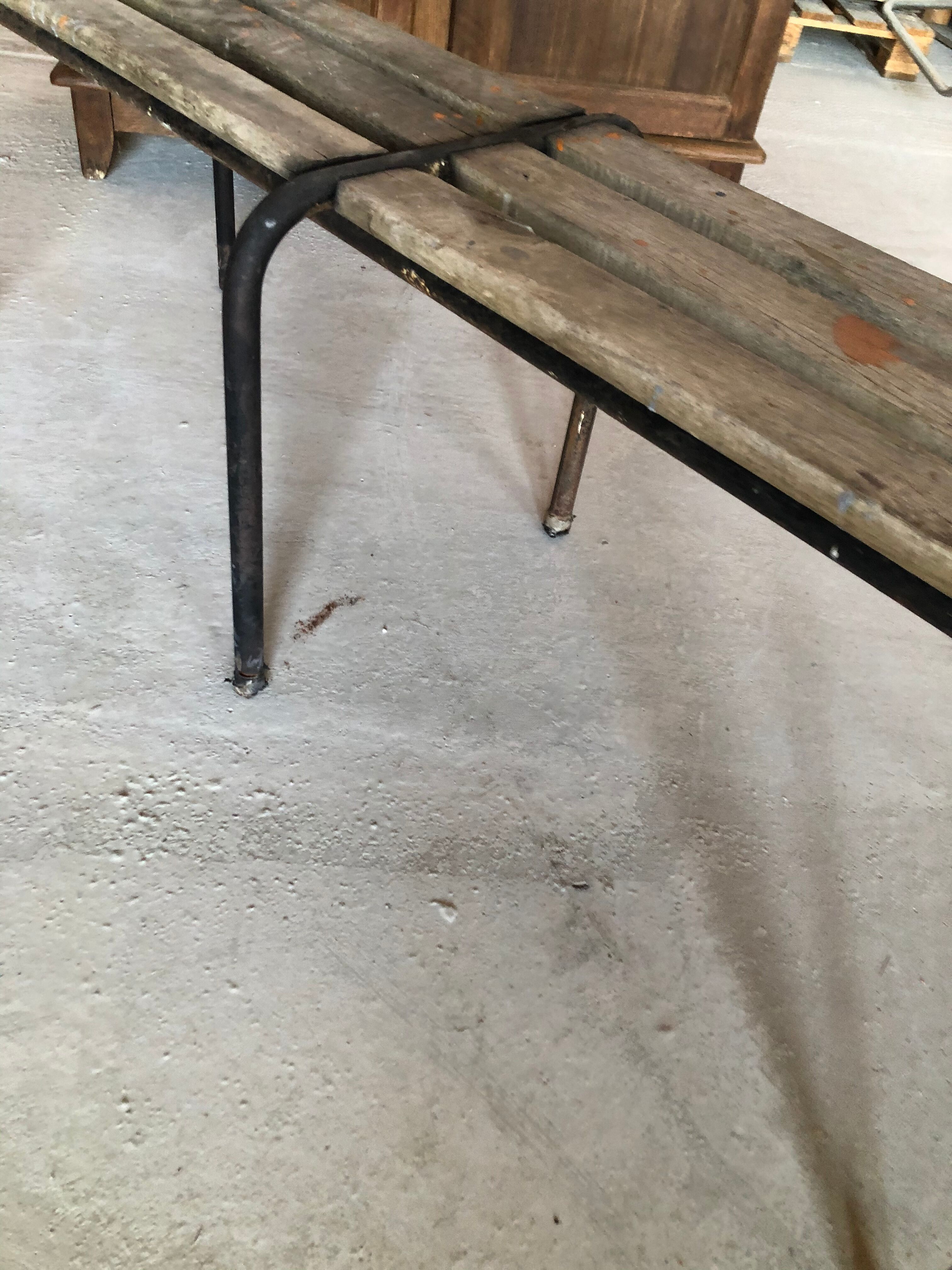 Vintage school bench