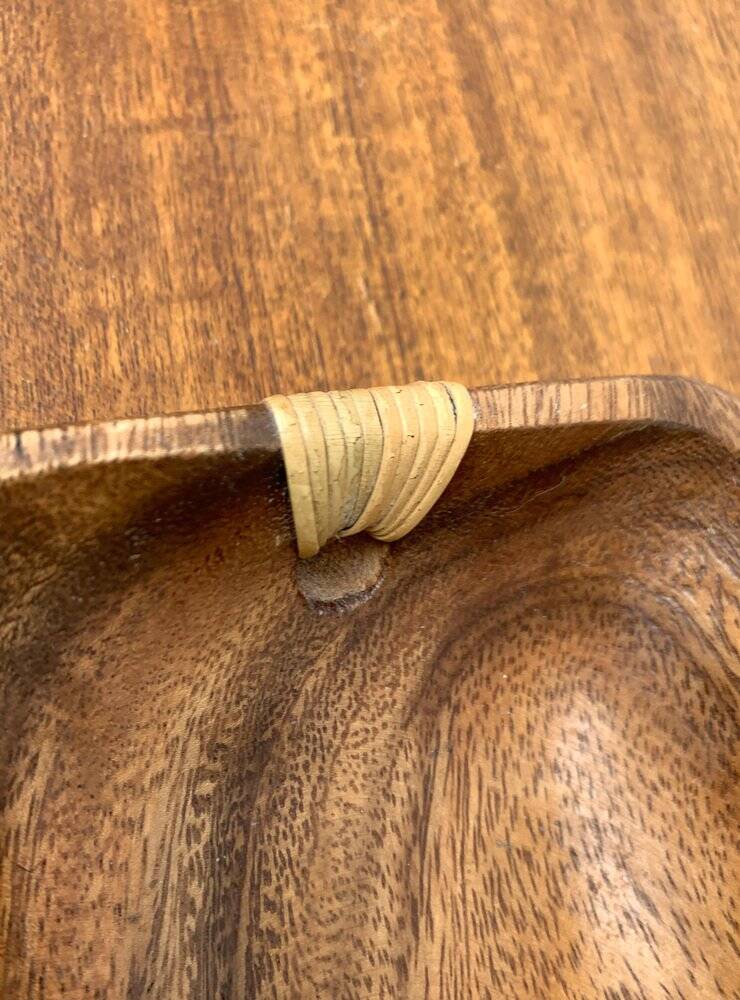 Teak bowl from the mid-century, 1960s.