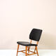 Scandinavian vintage black leather chair