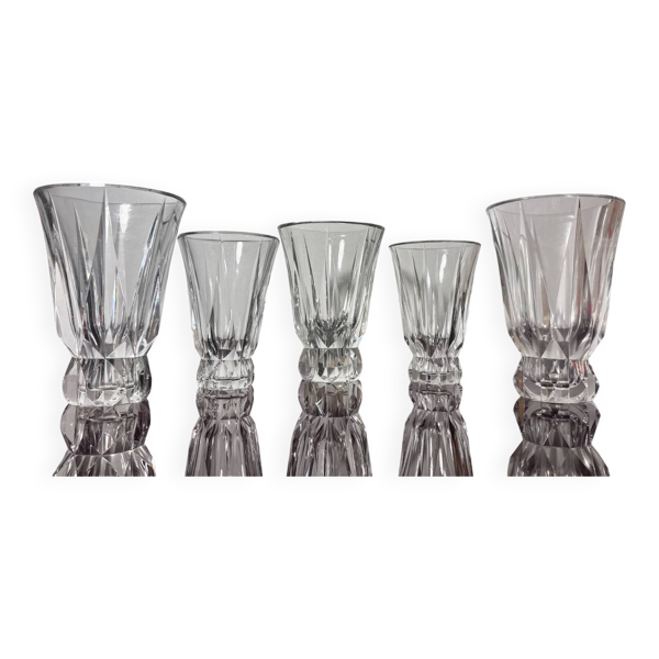 Collection of 5 Vases Saint Louis