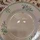 Set of 2 Sarreguemines 4003 plates with green arabesques and flowers