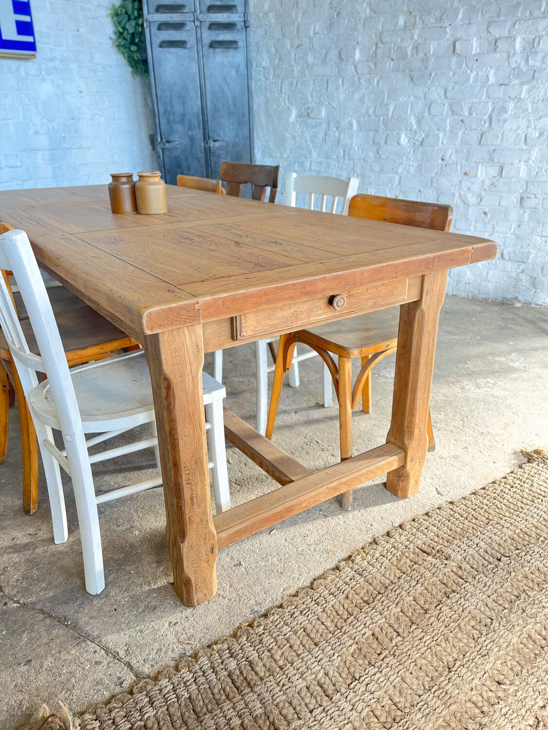 Old oak farmhouse table