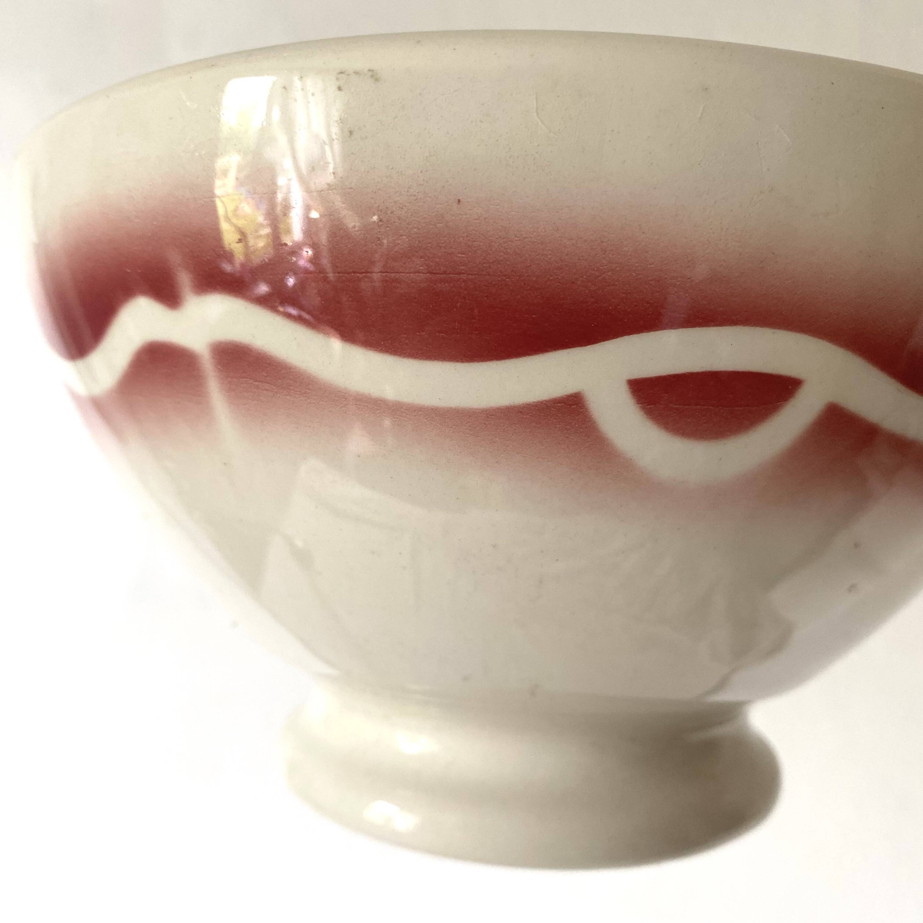 Old Digoin rose bowl