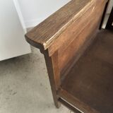 Large fauteuil en bois à dossier inclinable réglable
