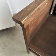 Large fauteuil en bois à dossier inclinable réglable