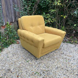 70s velvet club armchair
