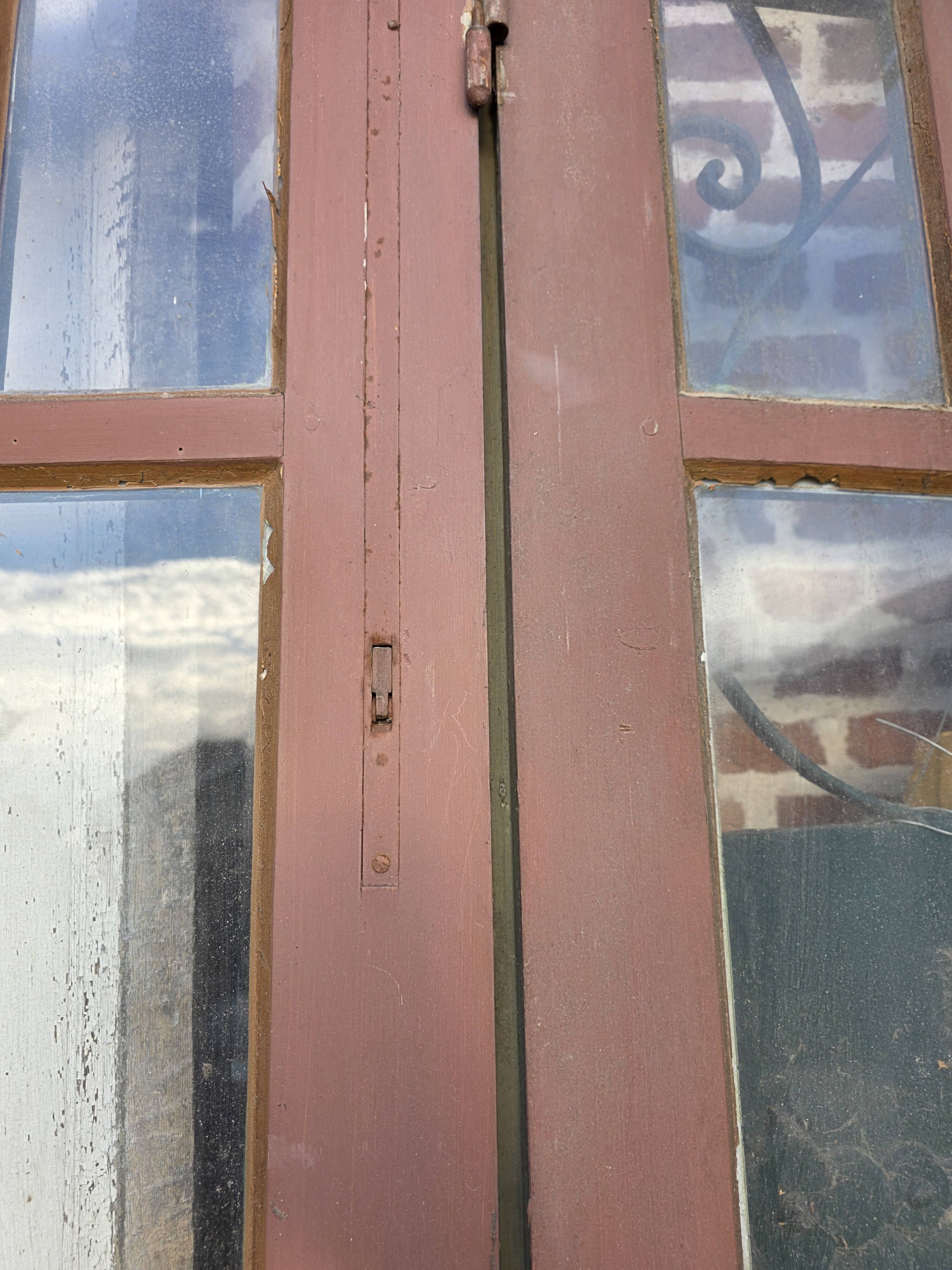 4 Art Nouveau partition doors + transom