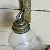 Art Deco wall lamp in metal and glass
