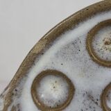 4 stoneware snail plates