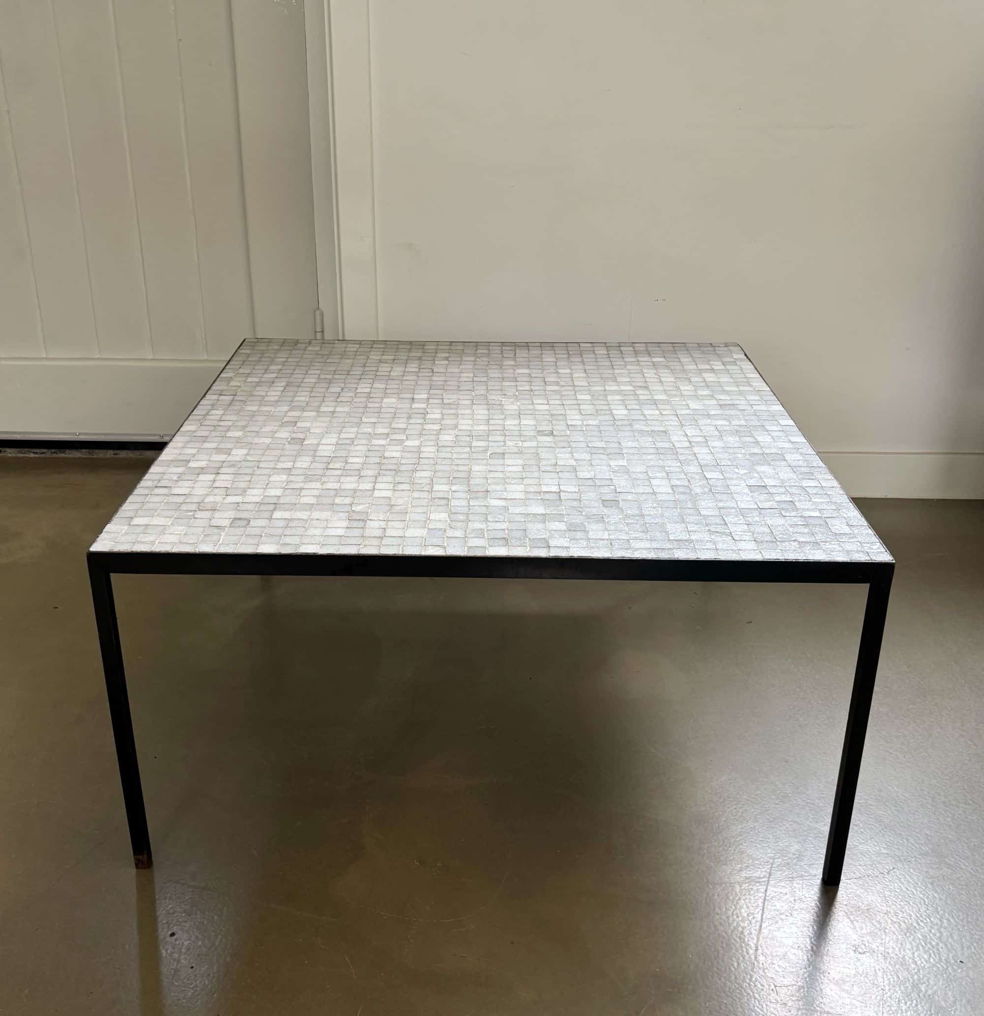 Table basse carrée en mosaïque, design Floris H. Fiedeldij pour Artimeta, Pays-Bas, années 1950