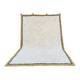 Large Moroccan Berber rug in cream 400x250 cm – yellow and blue border