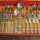 51-piece silver-plated cutlery set, vintage