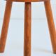 Antique brutalist wooden stool