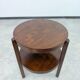 Round side table in Art Deco / functionalist style with shelf, by Thonet-Mundus.