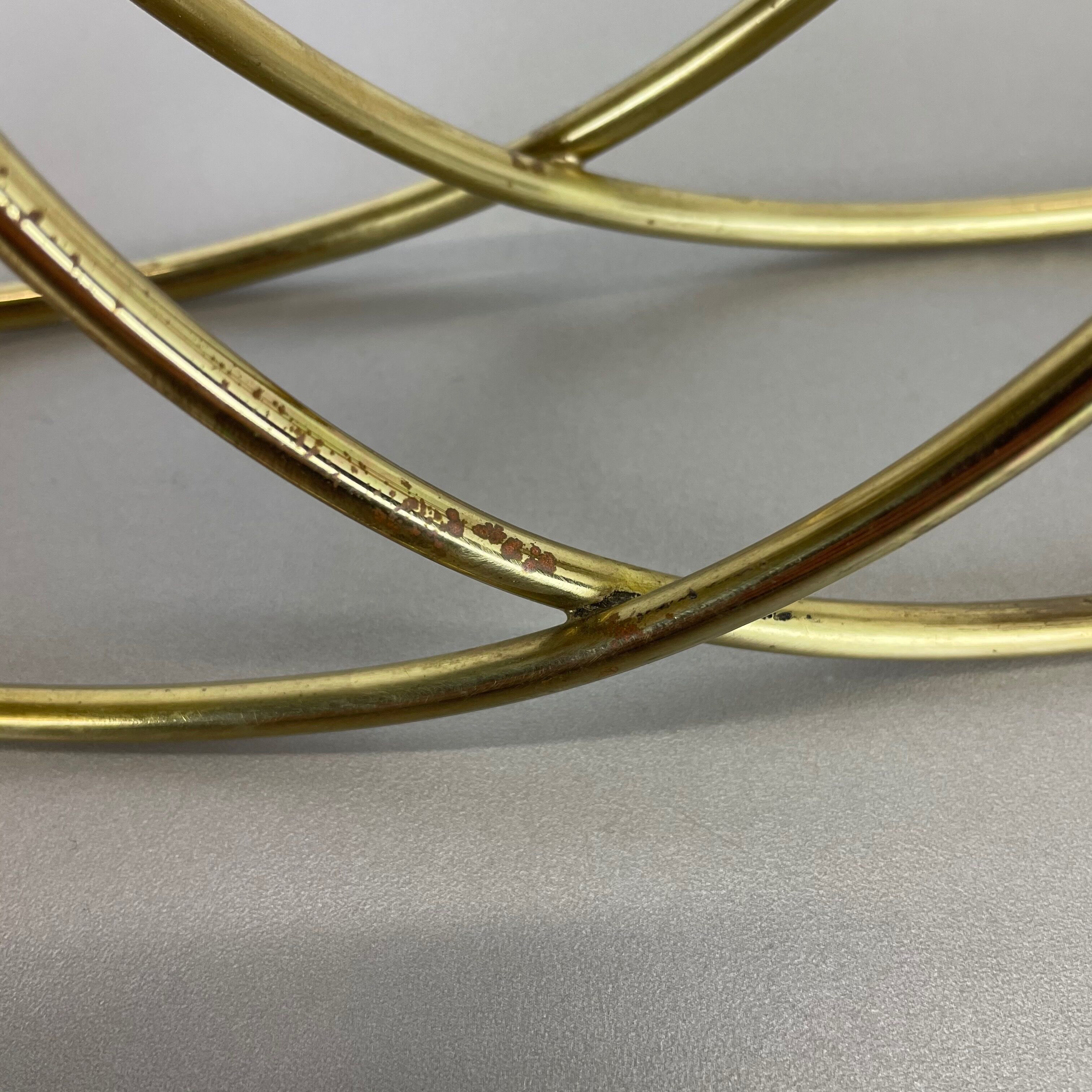 Sculptural solid brass candleholder by Harald Buchrucker Bauhaus, Germany, 1950s