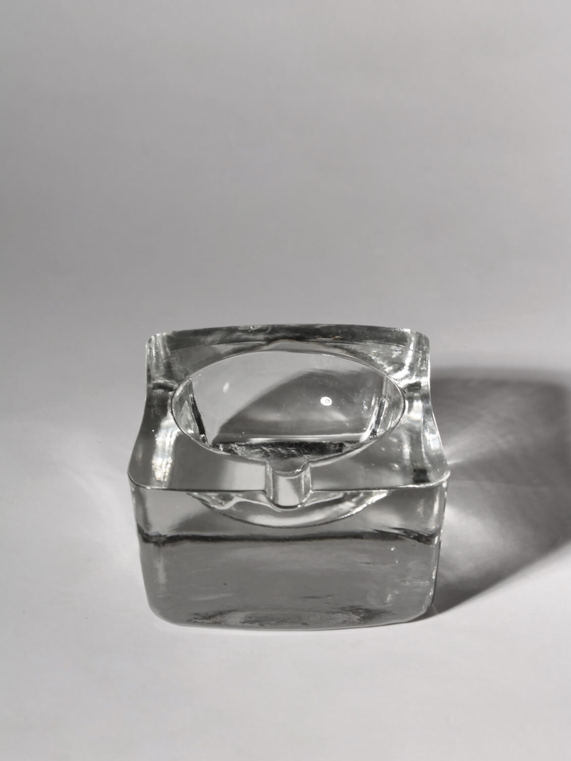 Mid-Century Modernist Massive Glass Ashtray