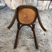 Chair bistrot baumann dark wood 70s vintage #a201