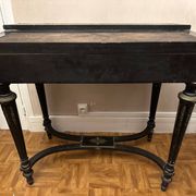 Napoleon III secretary with tiers - Blackened wood, enhanced with brass 19th century
