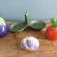 Vegetable salt and pepper shaker in slip