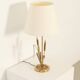 Brass table lamp adorned with wheat ears, 1970s, Italy.