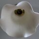 Antique wall light in white painted glass - metal support
