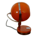 Orange and chrome eyeball table lamp