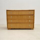 Commode en bambou & osier