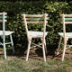 Lot de 3 chaises de jardin en bois latté