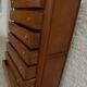 Weekly chest of drawers with secret shelf and its 7 drawers, made in the old-fashioned way from solid wood with knob