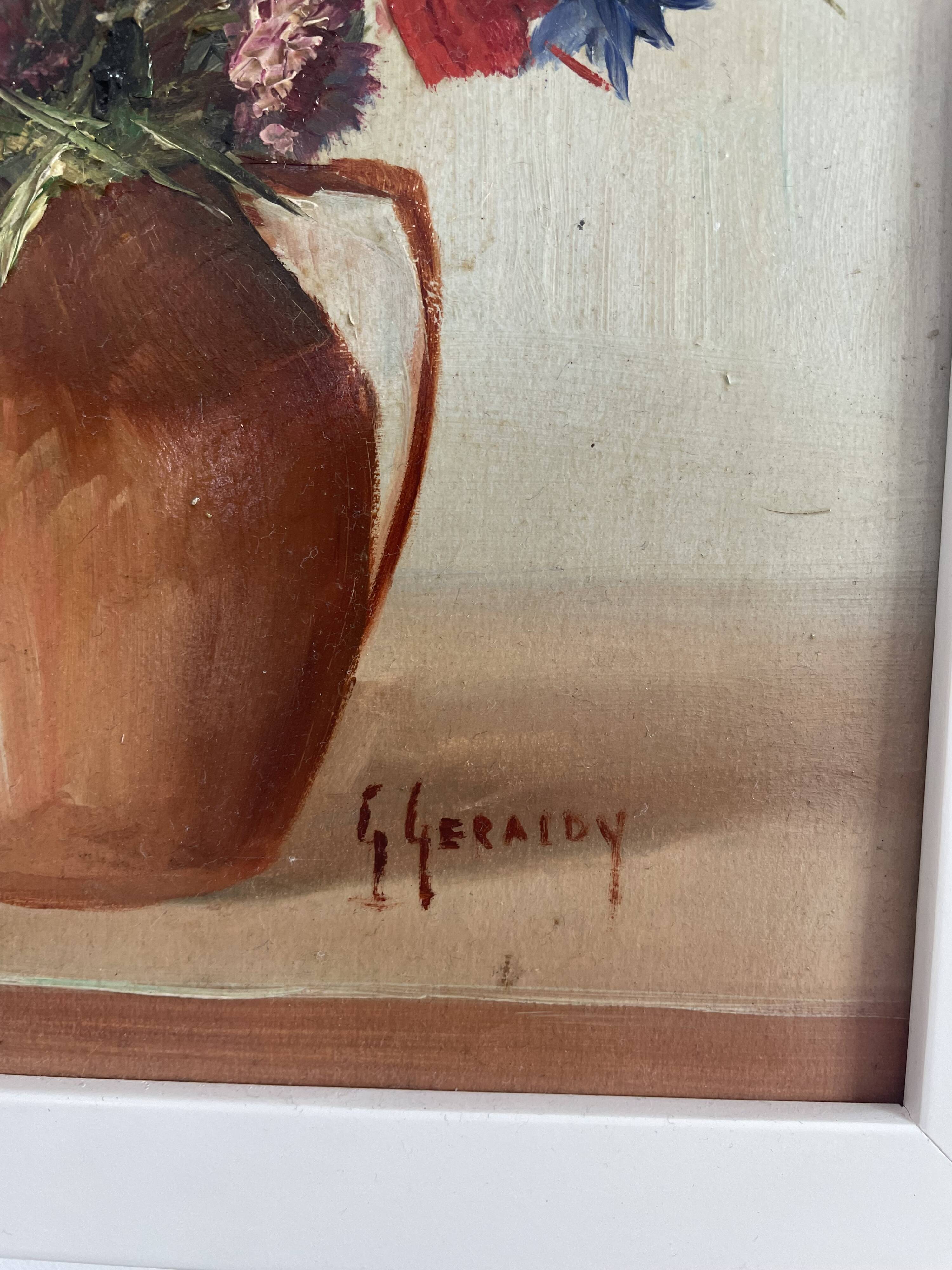 Oil painting - Still life with bouquet - signed