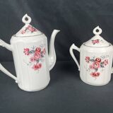 Art Deco, Porcelain jug and sugar bowl with flower decoration circa 1930