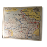 Geographic vintage France duplex channels map
