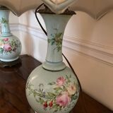 Pair of 19th century porcelain lamps