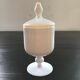 White opaline pot
