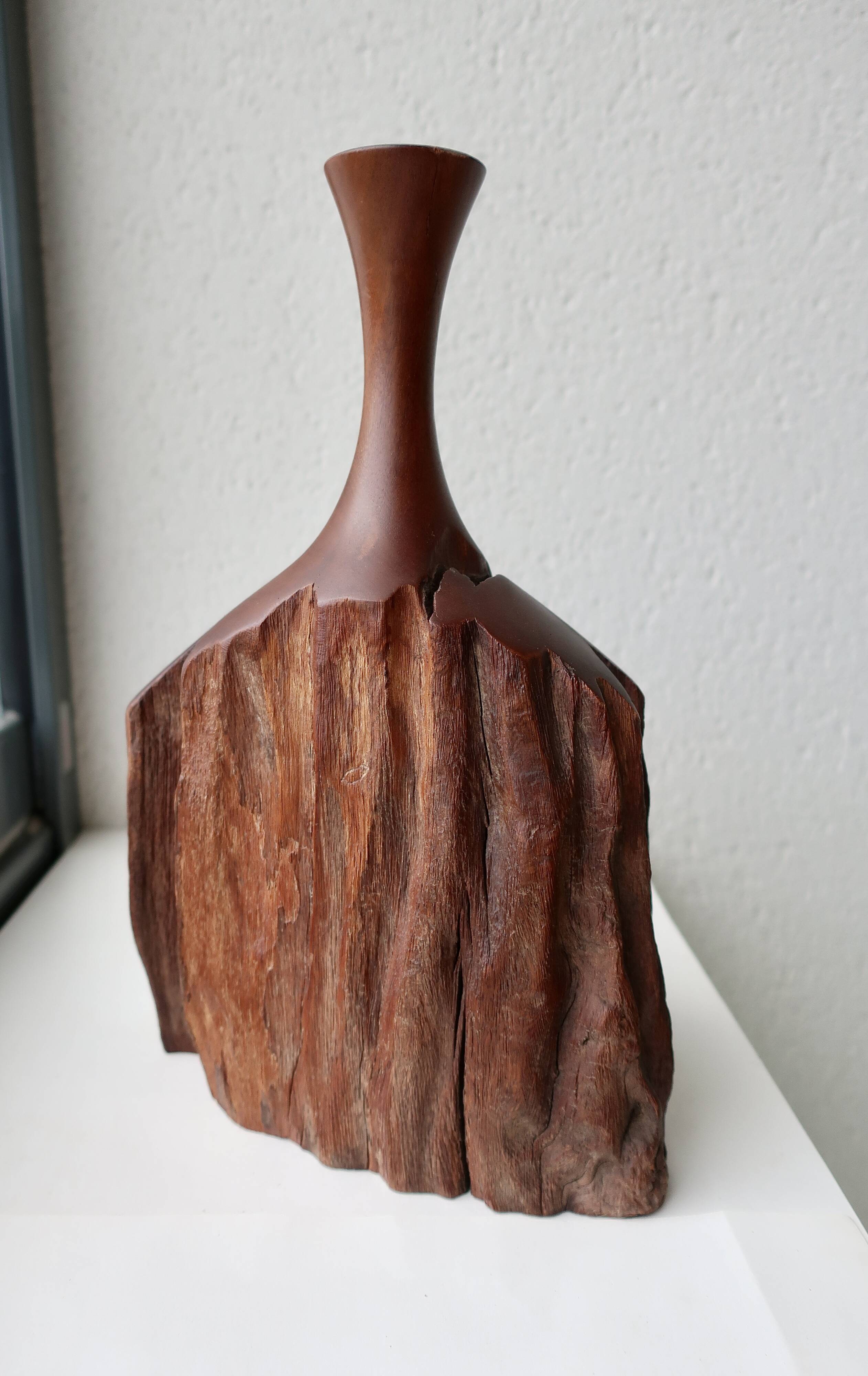 Vase Sculpture 20th Century Australian Rosewood DLG Doug Ayers