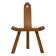 Mid Century Brutalist Tripod Chair Solid Oak Spain