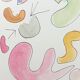 Original abstract painting – coloured organic shapes