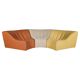 Kwok Hoi Chan "Chromatic" modular sofa in orange, yellow and cream.