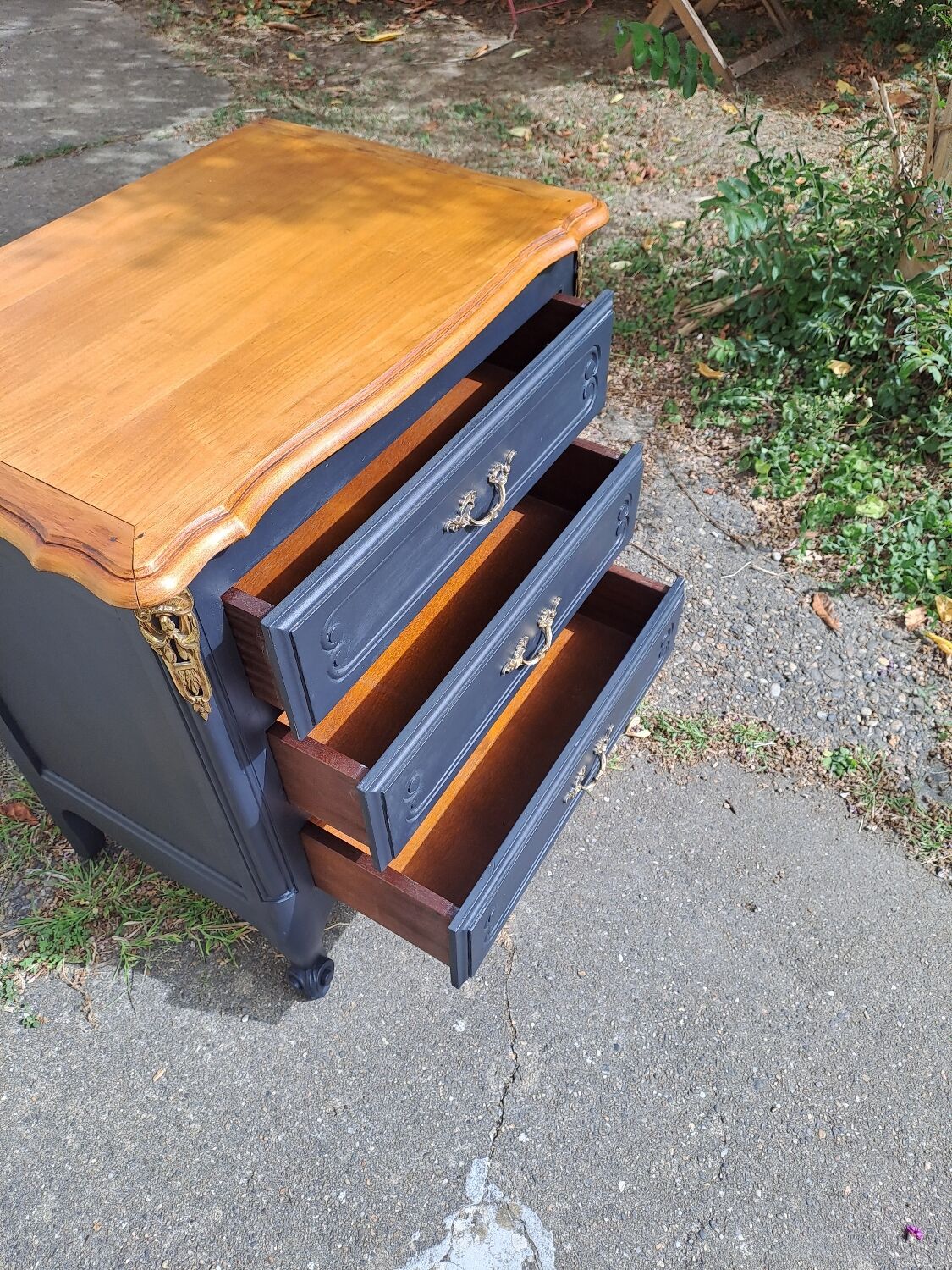 Painted Louis XV style chest of drawers