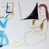 Lithograph Pablo Picasso Drawings by Vallauris plate V 1954