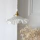 Antique pleated pendant light