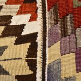 Multicolor Geometric Handmade Kilim Rug, 102x148Cm