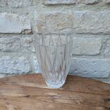 Ancien vase en verre ciselé h16cm