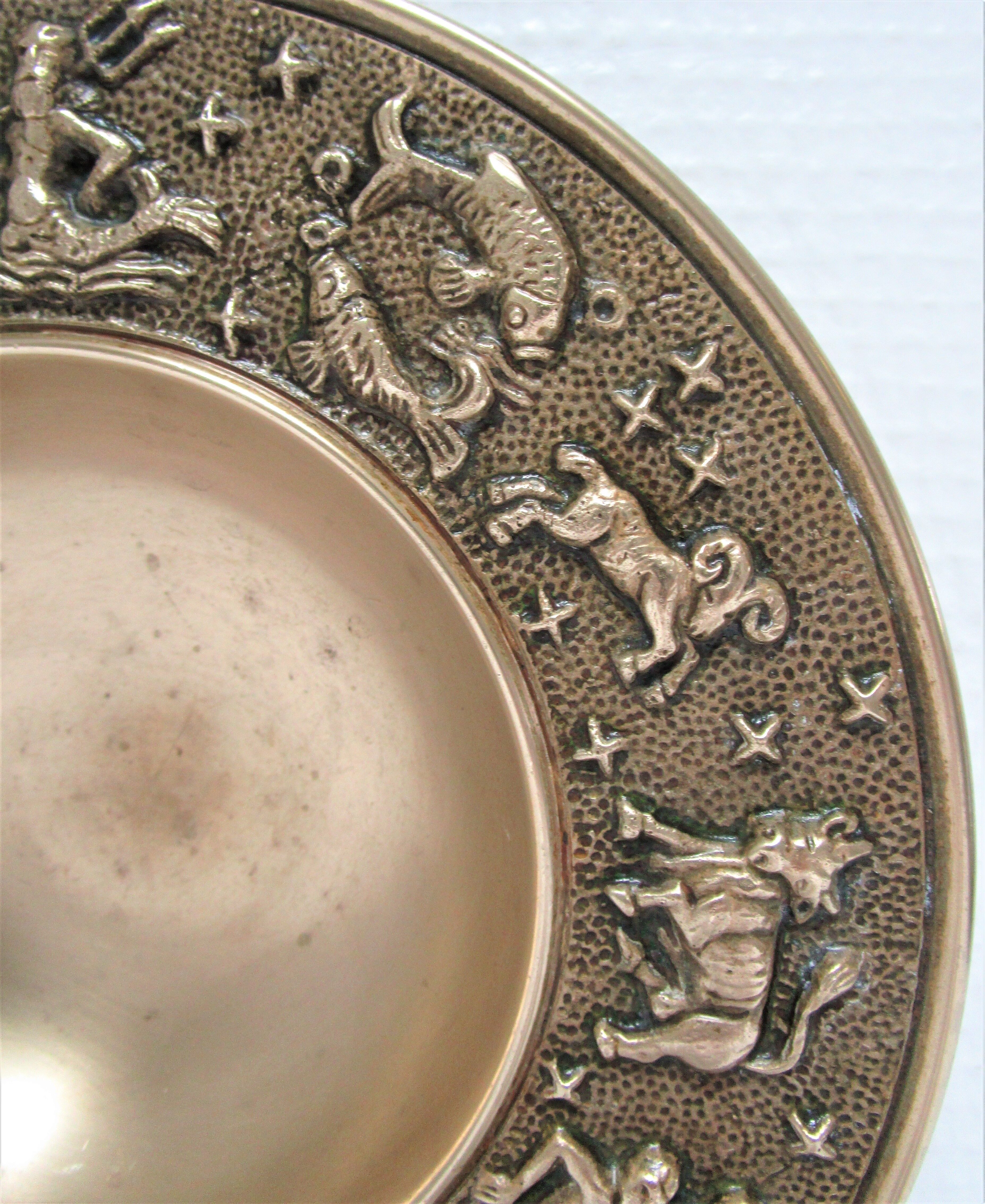Empty pocket zodiac signs zodiac solid brass 70s