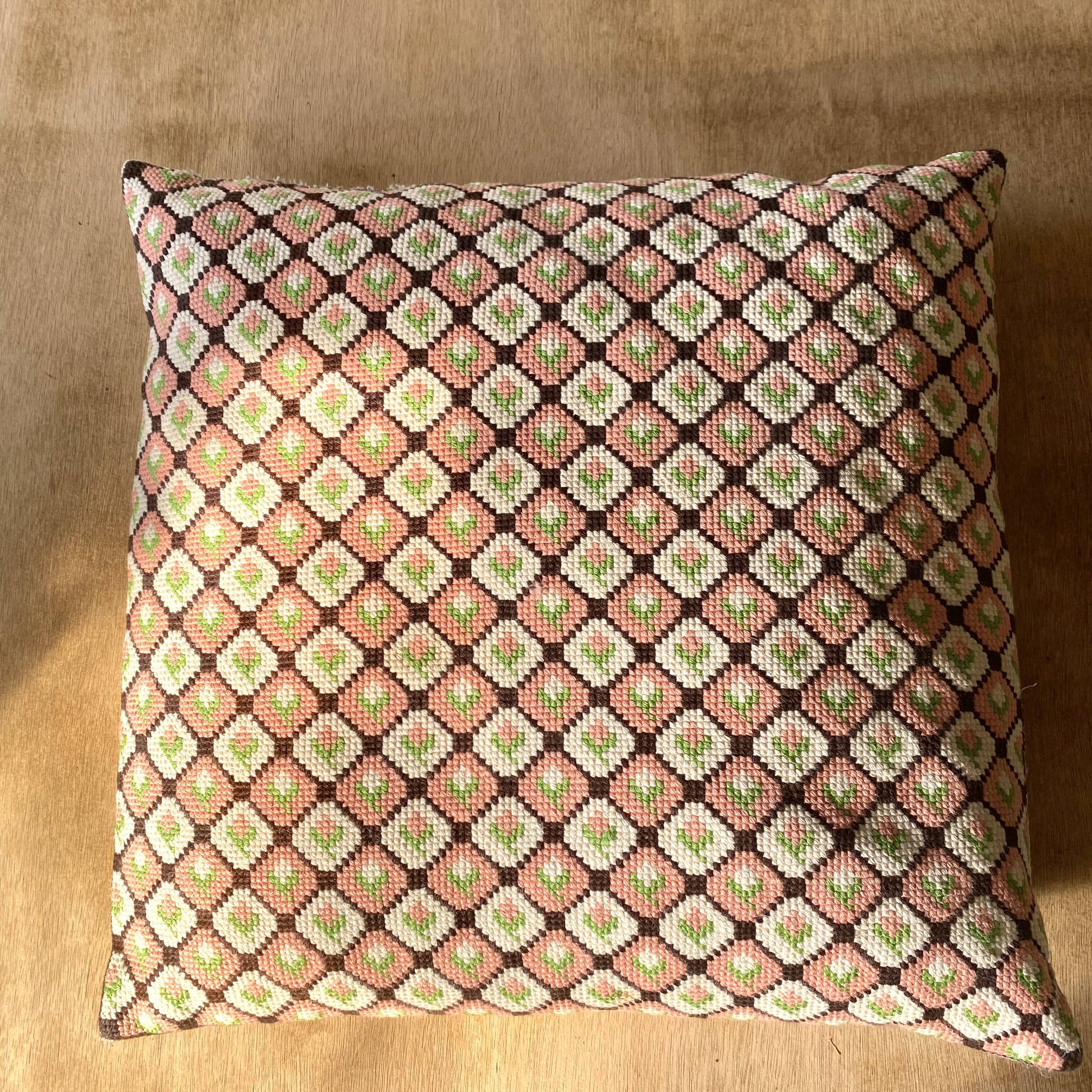 Vintage crochet cushion