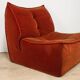 Vintage velvet armchair, 1970