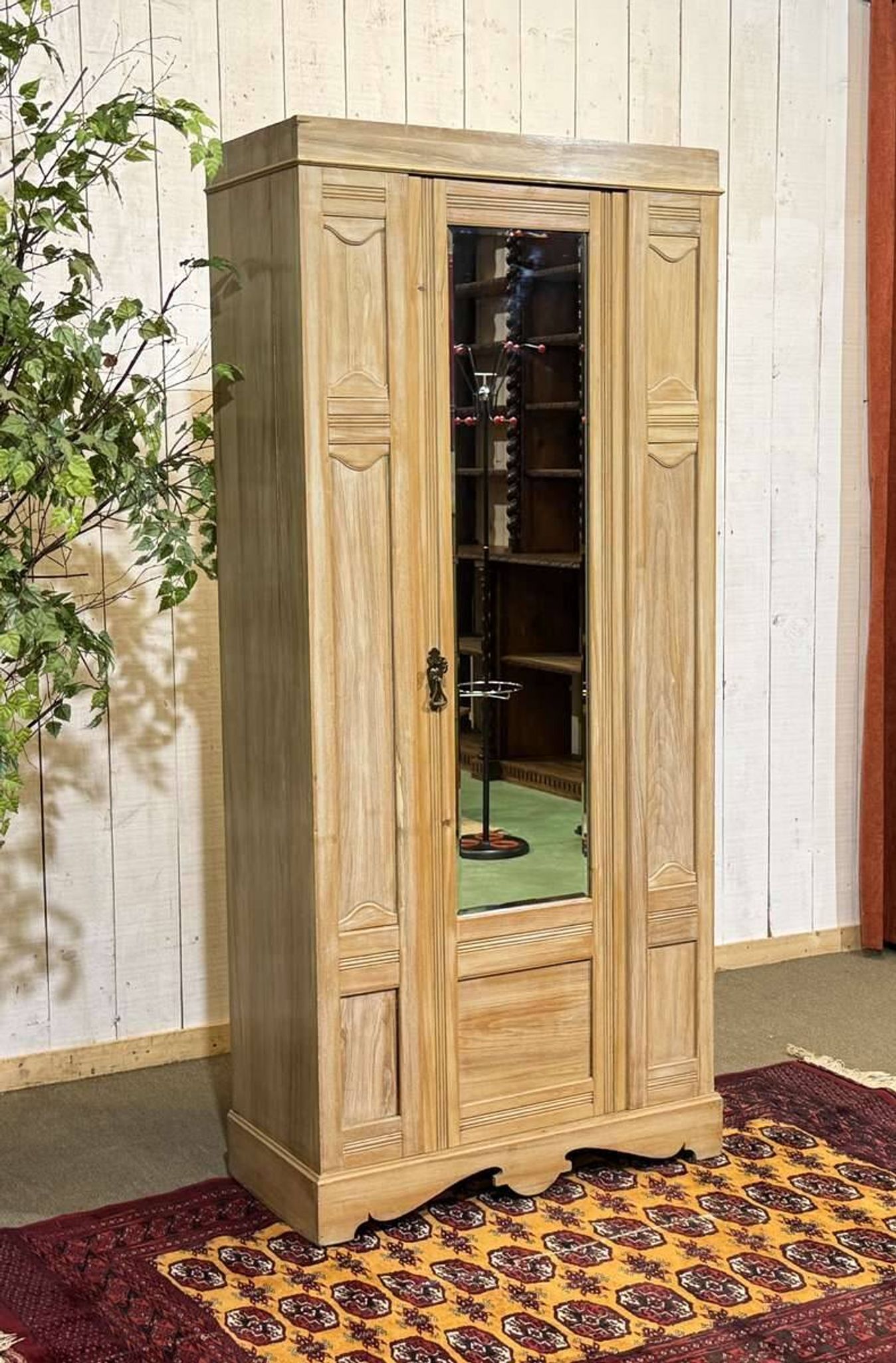 1950s English maple wardrobe