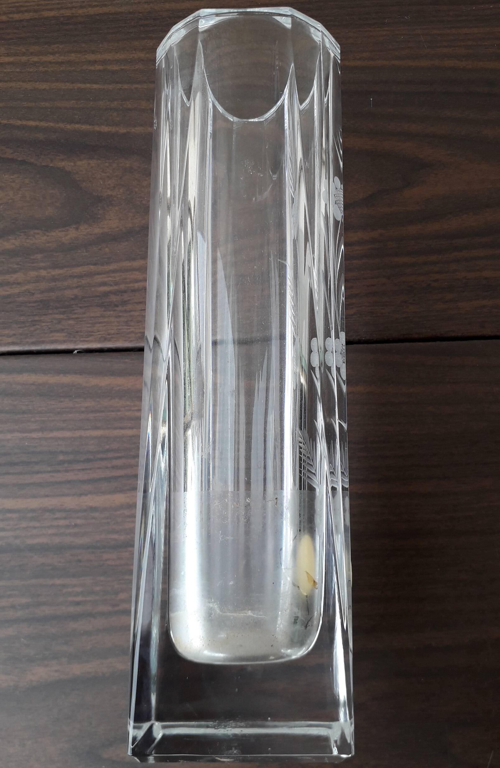 Cut crystal vase